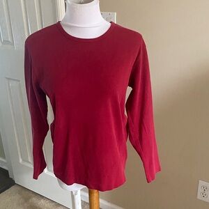 Ribbed Red Women's Top